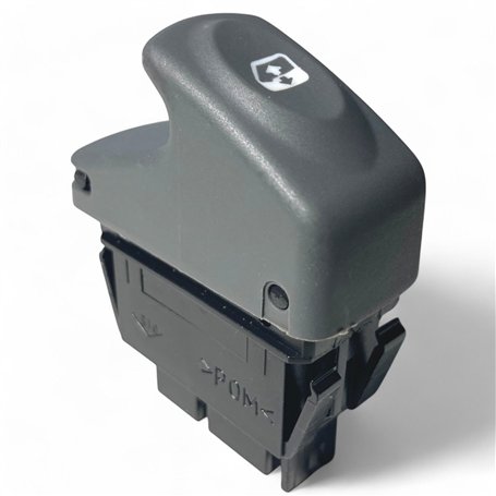 Bouton Interrupteur Gris pour Commande de Lève Vitre avant gauche ou droite compatible pour Renault Clio 2 Kangoo Megane I Sceni