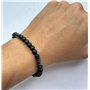 Felicidade Bracelet Homme Obsidienne Noire & Hématite – Perles Naturelles 6mm – Énergie & Protection – Bijou Élégant – Lithothér