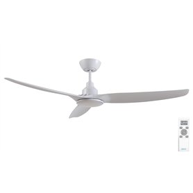 Fanelite - Brasseur d'air 132 cm blanc FANDC52LN - Moteur DC 18W - Lumière LED 20W dimmable 3 couleurs - Télécommande - 3 pales