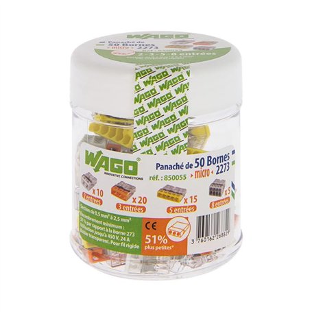 Wago - Pot panaché de 50 bornes de connexion automatique 2