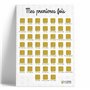 Affiche Mes premières fois à gratter - Format A3 - Encre à gratter dorée agréable et sans traces - 52 moments uniques à immortal
