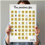 Affiche Mes premières fois à gratter - Format A3 - Encre à gratter dorée agréable et sans traces - 52 moments uniques à immortal