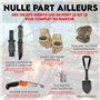 WONCROW ® Kit de Survie Militaire Complet XXL - Trousse de Secours Randonnée + Couverture de Survie + Allume Feu Sac Tactique Ma