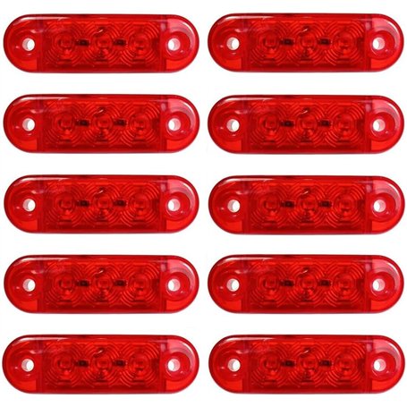 Feux Gabarit Position Lateral Rouge 12v 24v Remolque Camion Camionette Lampe