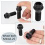 AERZETIX - C66674 - Lot de 2 boulons de roue M14x1.25 mm - en acier zingué galvanisé - compatible avec 36 13 6 781 151, 36 13 6 