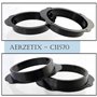 AERZETIX - C11570 - Lot de 2 Adaptateurs/Supports pour Haut-parleurs de Voiture Ø165 mm - côté de Montage portière Avant - Compa
