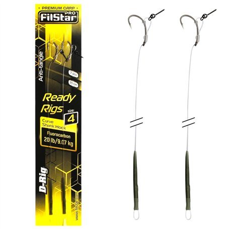 PRO FILSTAR Hameçon de pêche à la carpe D-Rig N4
