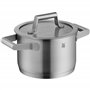 WMF Comfort Line Lot de 5 casseroles à induction avec couvercle en verre, en acier inoxydable Cromargan mat, graduation, lot de 