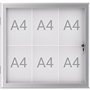 MAUL Vitrine A4 MAULexcite, Vitrine avec 6 Pages A4, Tableau d'Information avec Cadre en Aluminium et Porte en Verre, Constructi