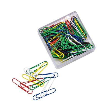 Lot de 100 trombones 32 mm avec revêtement en métal