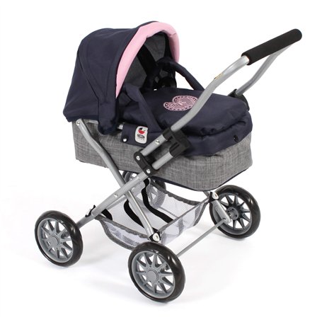 Bayer Chic 2000 555 26 Smarty Poussette de poupée pour Enfants à partir de 2 Ans Mélange Gris Marine 56 x 37 x 56 cm
