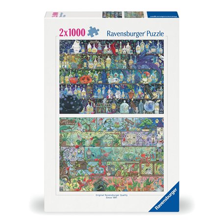 Ravensburger - 2 x Puzzle 1000 pièces - Étagères Magiques/Zoe Sandler - 80524 - pour Adultes et Enfants dès 14 Ans - Premium Puz