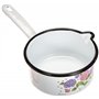 GSW 189965 Hortensia Lot de 5 casseroles en acier émaillé et plastique Blanc