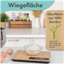 ProfiCook® PC-KW 1271 Balance de cuisine numérique 100% bambou Plage de mesure jusqu'à 5000 g Balance de cuisine numérique avec 
