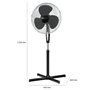 Clatronic Ventilateur sur pied Fan | silencieux | diamètre 40 cm | oscillation/rotation | hauteur et angle d'inclinaison réglabl