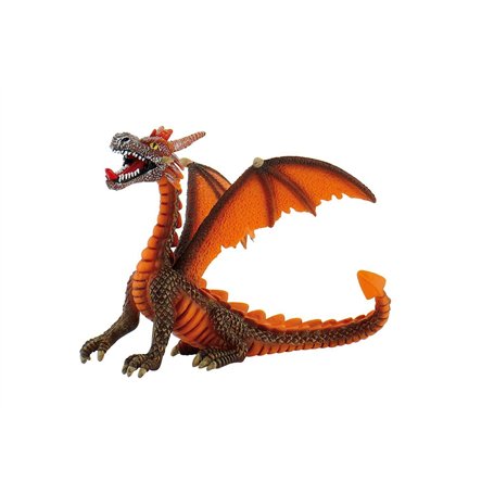 Bullyland Fantasy Figurine Dragon assis (orange) 11 cm