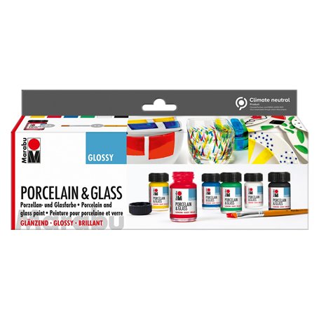 Marabu 1115000000087 - Porcelain & Glass Starter Set Glossy