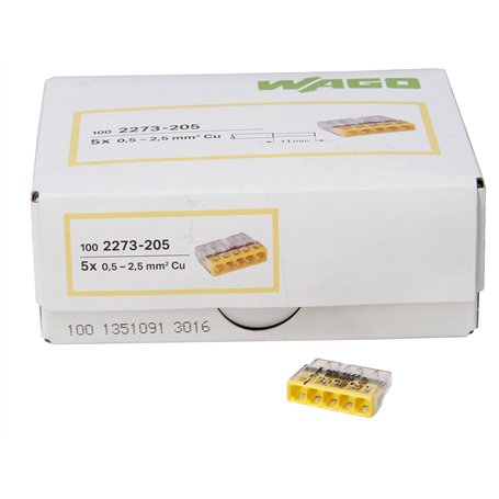 Kopp Wago 33346423 Lot de 100 bornes compactes 5 fils 0