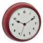 TFA Dostmann 60.3541.05 Horloge Murale analogique Radio-pilotée Design rétro avec trotteuse en métal Rouge (L) 240 x (l) 68 x (H