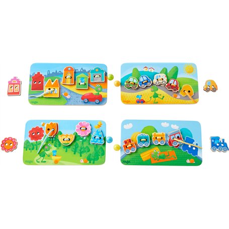 HABA - Jeu de laçage Grenouille en Balade - en Bois - 305229 - Jeu éducatif - Dès 3 Ans Coloré