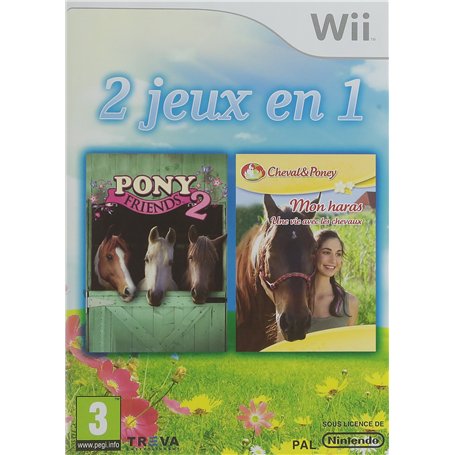 PACK 2 JEUX Wii PONY FRIENDS 2 + MON HARAS