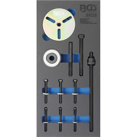 BGS 9808 | Insert de servante d'atelier 1/3 : Coffret de calage de poulie de vilebrequin | pour moteurs MINI Cooper W11