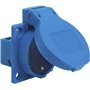 SIROX® Prises encastrées avec contact de protection IP 54 - Bleu - Alimentation électrique arrière