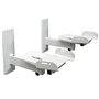 2 Supports muraux pour Haut-parleurs - capacité de Charge jusqu'à 12 kg - Support pour Haut-parleurs Audio - orientable pivotant