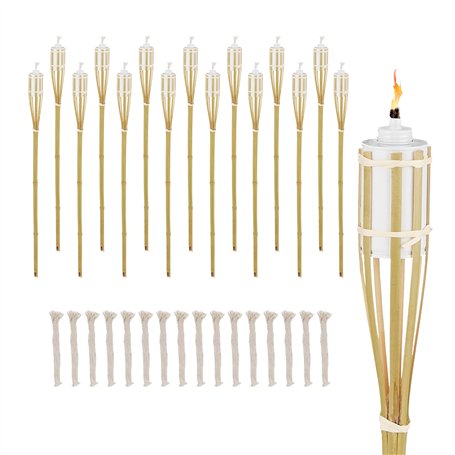 Relaxdays Torche de Jardin en Bambou