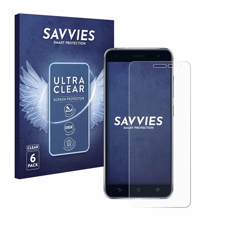 savvies Protection Ecran pour ASUS ZenFone 3 ZE520KL (6 Pièces) - Film Protection Ultra Clair
