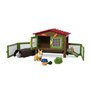 schleich 42728 Clapier à Lapins, dès 3 ans, FARM WORLD - coffret, 17 pièces