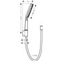 hansgrohe Raindance Alive Select S 24611670 Set de douche avec pommeau de douche à économie d'eau (EcoSmart, 3 types de jet dont