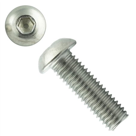 Eisenwaren2000 | Vis à tête bombée M12 x 25 mm avec six pans creux (20 pièces) – Vis à tête bombée avec tête plate – Vis filetée