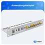 hb-digital Panneau de brassage modulaire à 12 ports pour module Keystone RJ45 10" CAT 5 CAT 6 CAT 7 pour armoire réseau LAN Prof