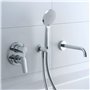 Duravit Universal Coude de raccordement mural, raccord de tuyau support de douche inclus, support de douchette inclus, Coude de 