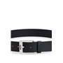 BOSS Hommes Jemio Sz40 Ceinture en cuir de buffle avec boucle logo et garniture argentée