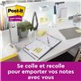 Post-it Z-Notes Autocollantes Super Sticky, Pack de 12 Blocs, 90 Feuilles par Bloc, 76 mm x 76 mm, Jaune Pastel - Feuillets Supe