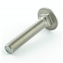 AGBERG Lot de 10 vis à tête bombée M6 x 40 mm, avec collet carré et filetage complet, en acier inoxydable A2 V2A, inoxydable, DI