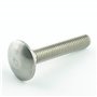 AGBERG Lot de 10 vis à tête bombée M6 x 40 mm, avec collet carré et filetage complet, en acier inoxydable A2 V2A, inoxydable, DI