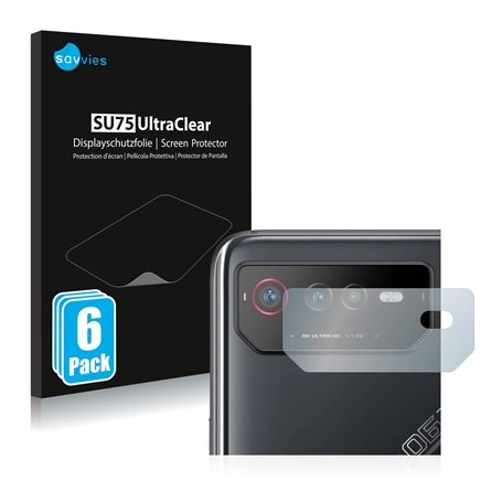 savvies Protection Ecran pour ASUS ROG Phone 6 (Caméra UNIQUEMENT) (6 Pièces) - Film Protection Ultra Clair