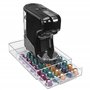 Navaris Distributeur de Capsules Café - Tiroir Rangement Capsule Cafe Transparent Compatible avec Nespresso - Porte Capsule Orga