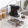 Navaris Distributeur de Capsules Café - Tiroir Rangement Capsule Cafe Transparent Compatible avec Nespresso - Porte Capsule Orga