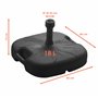Pied de parasol en plastique anthracite à remplir pour mâts de parasol jusqu'à 33 cm - 45 x 45 cm - Support de parasol à remplir