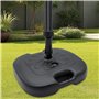 Pied de parasol en plastique 45 x 45 cm à remplir pour mâts de parasol jusqu'à 33 cm – Anthracite – Support de parasol à remplir