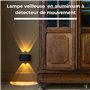 Almond Light Lampe Murale LED Aluminium avec Détecteur de Mouvement & Crépusculaire - Veilleuse Prise Automatique - Applique Plu