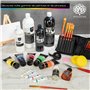 OfficeTree Peintures acryliques blanc 500 ml - Peintures acryliques à base d’eau blanc - Couleurs acryliques blanc pour peintres