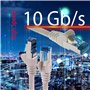 câble LAN CAT6a (pour réseaux Gigabit