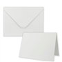 Lot de 20 cartes pliantes avec enveloppes plus grandes que le format B6 – Cartes d'invitation vierges – Cartes d'invitation blan