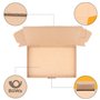 verpacking 50 Carton d'expédition pliable 35 x 25 x 5 cm, Marron, MB-5 cartons d'expédition extra-plats DIN A4 /B4 (34 x 24,5 x 
