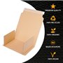verpacking 50 x emballage livre 21,7 x 15,5 x 1 Ã 5 cm A5 étui d'expédition fermeture adhésive, brun - BV 1